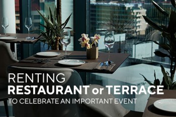 Renting a restaurant or a terrace to celebrate an important event or wedding ceremony